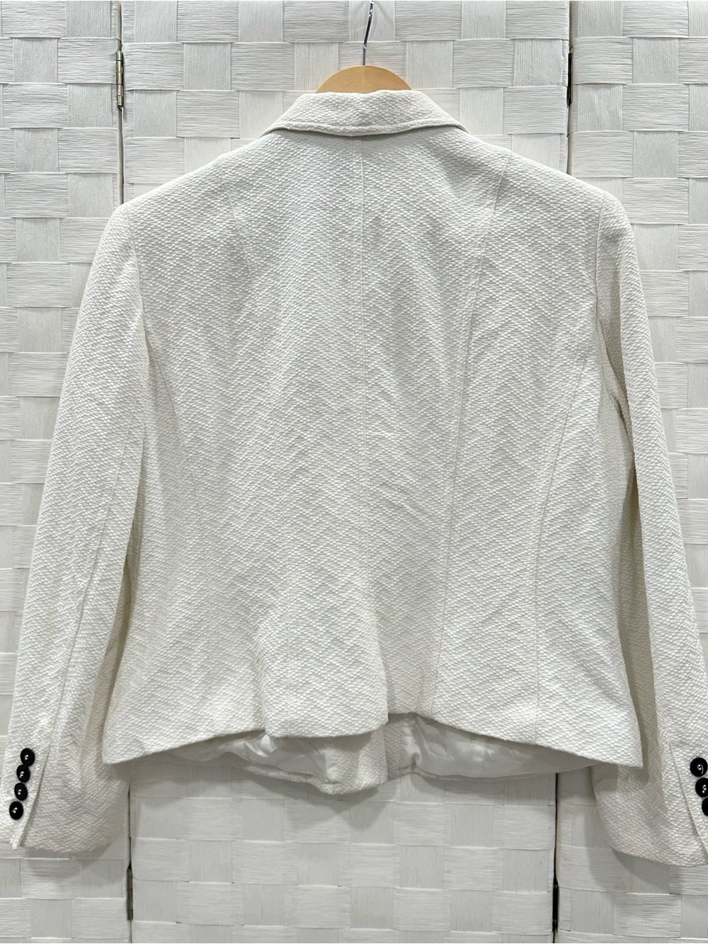 Vintage Jones New York Ivory White Textured Blazer Jacket 14P Career Classic - Picture 3 of 9